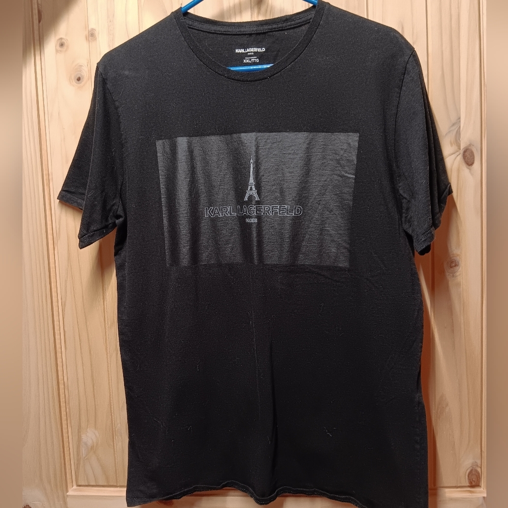 Karl Lagerfeld Black Graphic Tee EUC